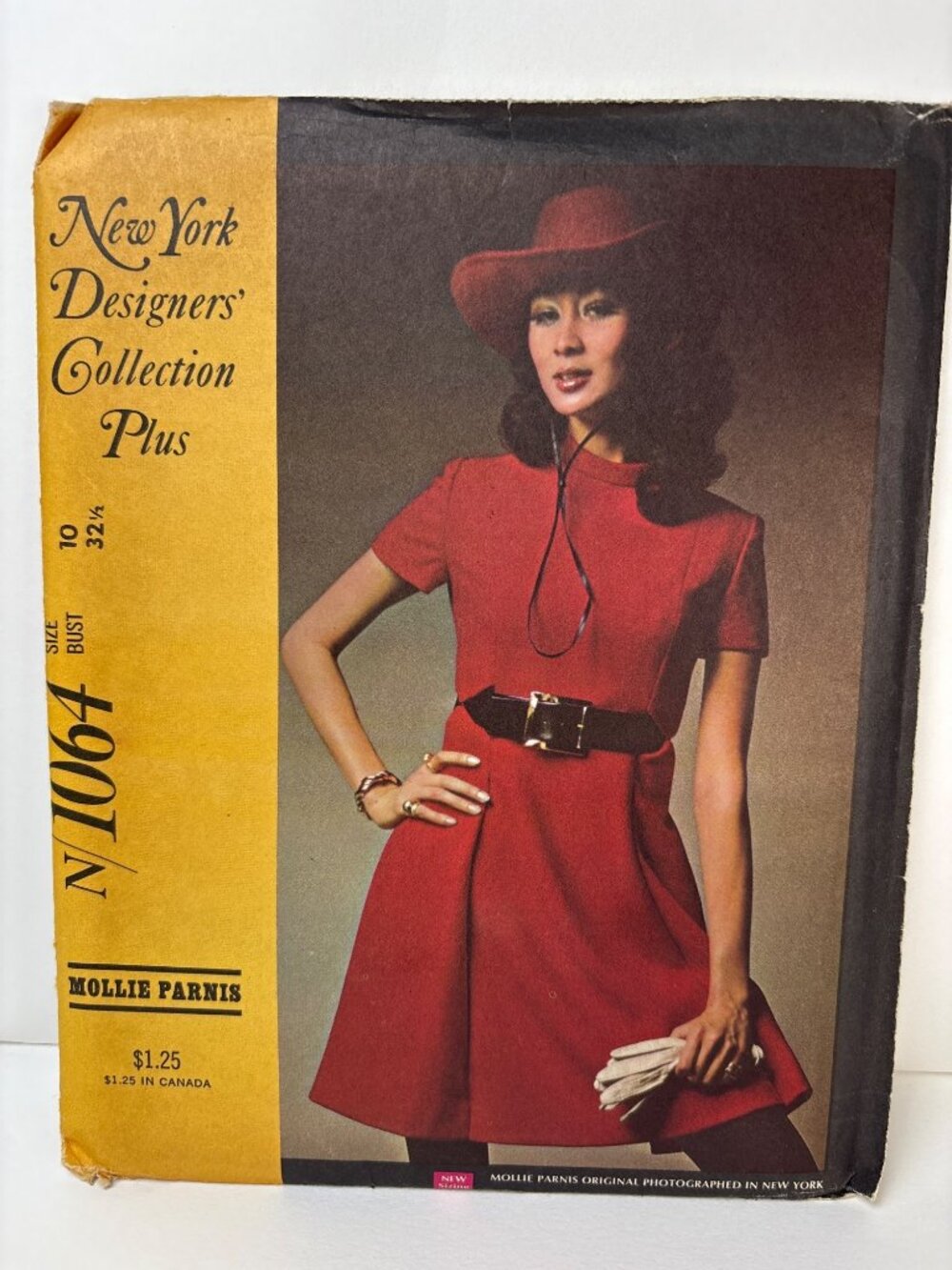 New York Designers Collection Plus 1064 Sewing Pattern Misses Dress Size 10 Uncu